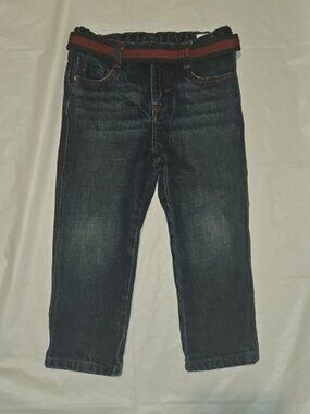 Wrangler Boys 4T Adjustable Waist Jeans with Belt 9JPTHMD Used
